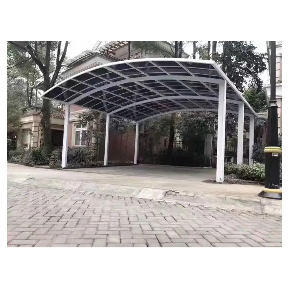 Prima China Factory Construction Material Transparent PC Endurance Board Tempered Glass Outdoor Platform Sunshine Shed