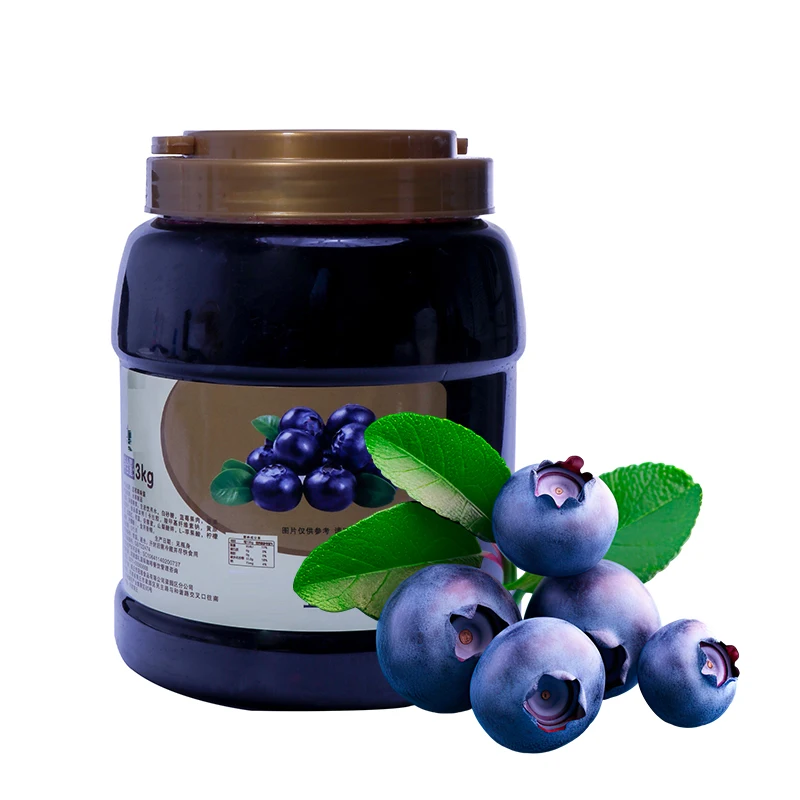 Wholesale Blueberry Fruit Jam 3kg Concentrate Fruit Jam for Tea and Bubble Tea Manufacturers