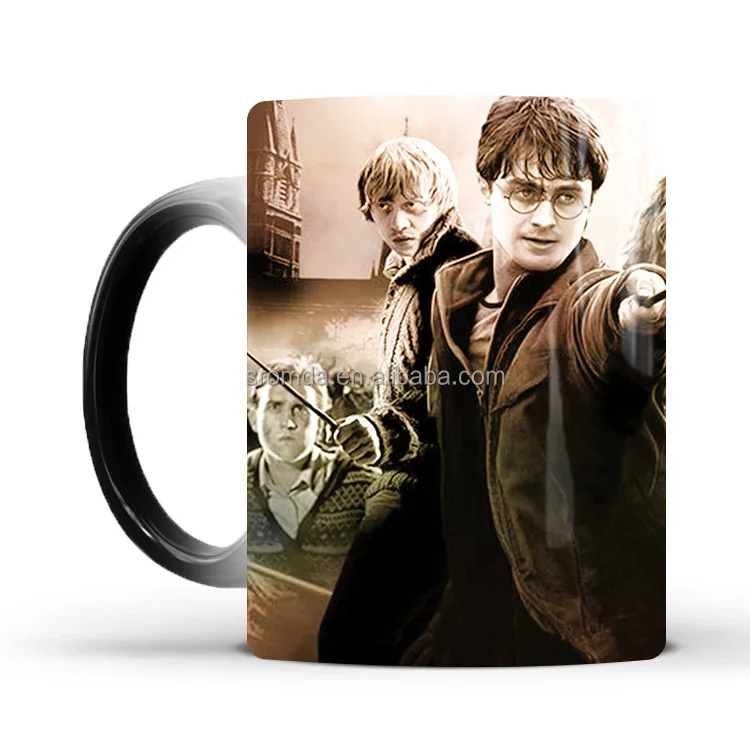 Лидер продаж, керамическая кружка «Хари Поттер», меняющая цвет, Термокружка, волшебная кружка для кофе, оптовая продажа
