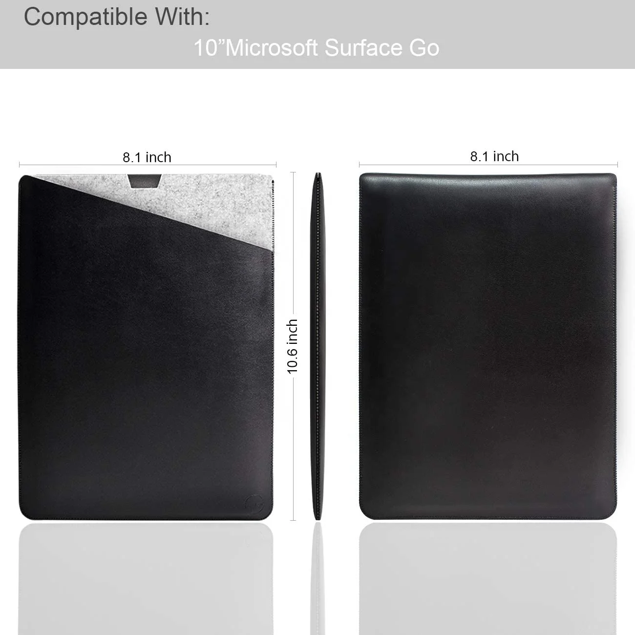 Sleeve Dual Pocket Slim Protective Case Compatible 10 inch Surface Go for Surface MacBook huawei lenovo