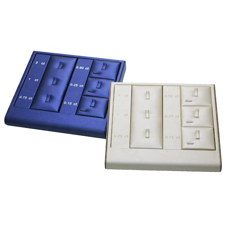 Shenzhen Xiangyu Custom PU leather Store Jewellery Ring Displays Wedding Diamond Ring Tray