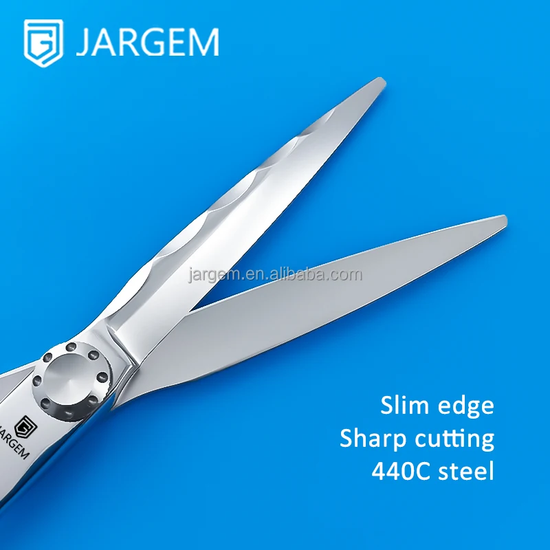 Custom Logo 6.0 Inch Fine Cutting Hair Scissors Professional Manufacturer Barber Scissors with Adjustable Screw