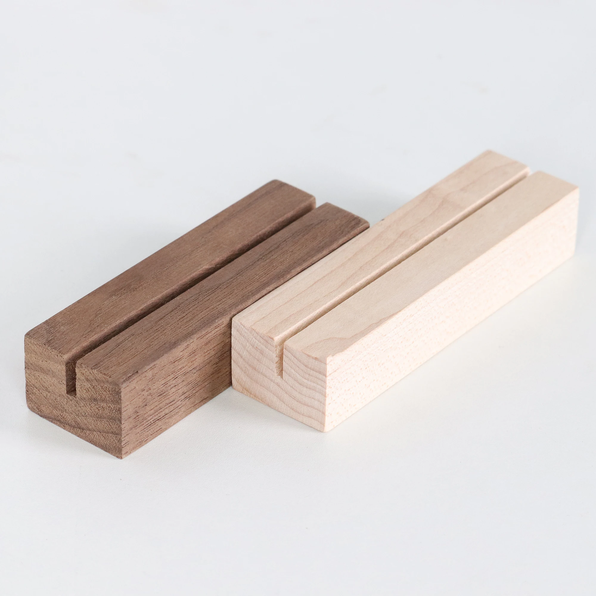 Wood Business Card Holder Walnut Card Holder Wooden Business Card Stand Office Paper Display