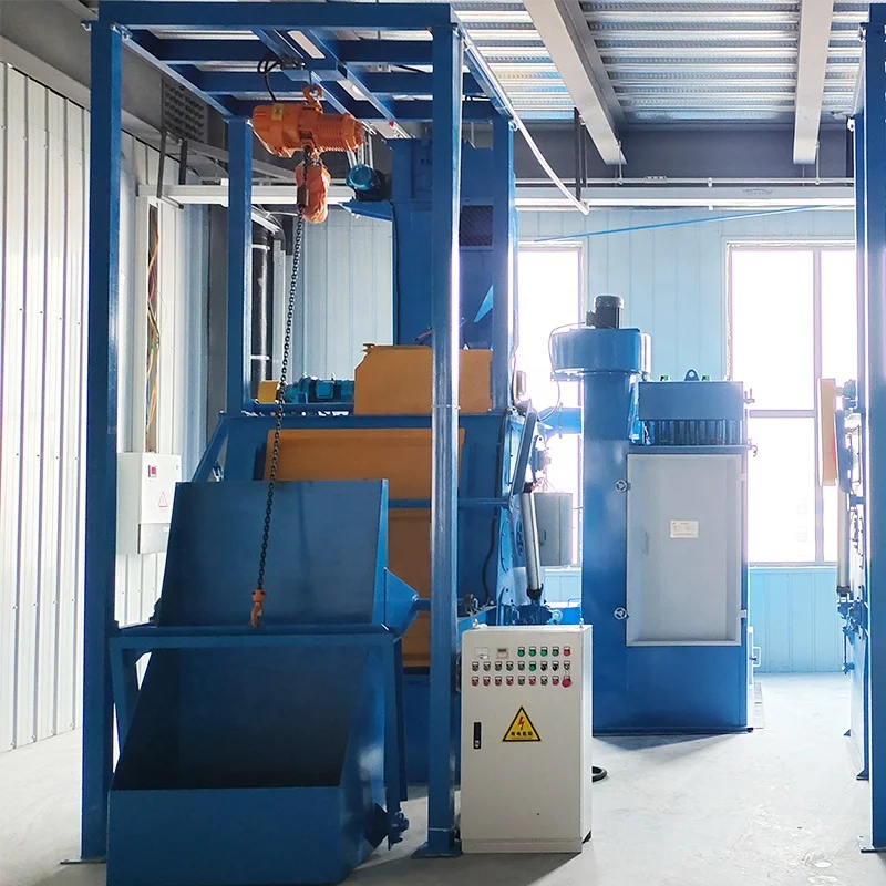 shot blasting cabinet Crawler shot blasting machine for rust removal and shot blasting strengthening