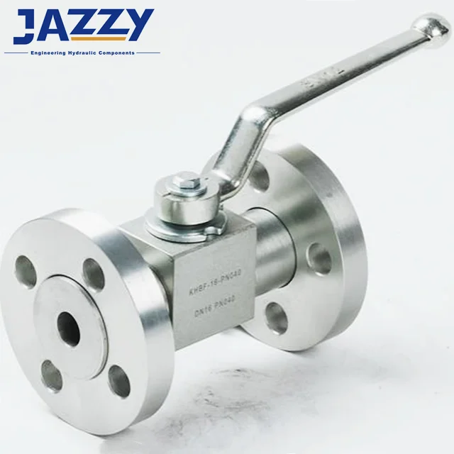 JAZZY KHF3/6 KHF3 Series Direct Mount SAE Flange Multi-way ball valve SAE Flange Hydraulic High Pressure Ball Valve