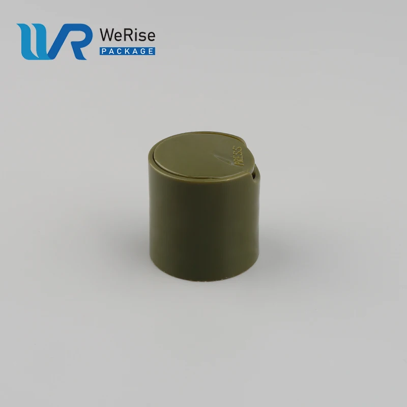 18mm 20mm 24mm PP blue press cap ,flip top disc top cap lids for cosmetic packaging