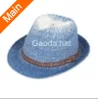 blue fedora wholesale 2 tone hats men and women