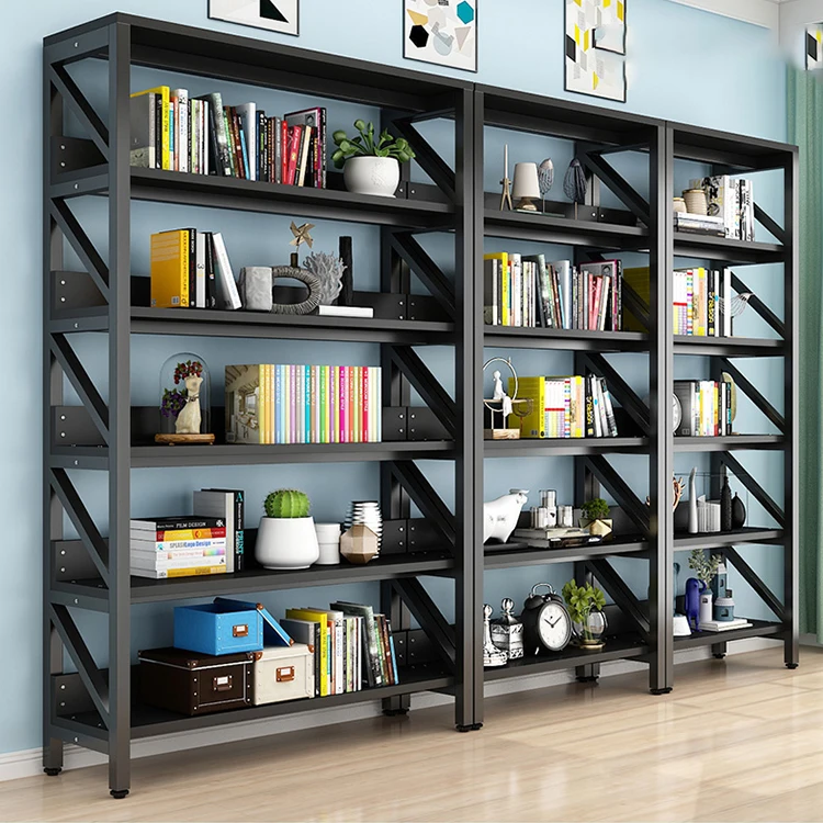 Easy To Install Bookshelf Storage Rack Multi-layer Bookshelf Steel Wood Integrated Bookshelf Is Used In Office Study