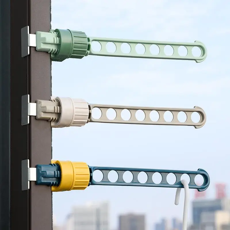 Hot Sale 8 Holes Portable Space Saving Window Frame Hanger Travel Hotel Clothes Rack