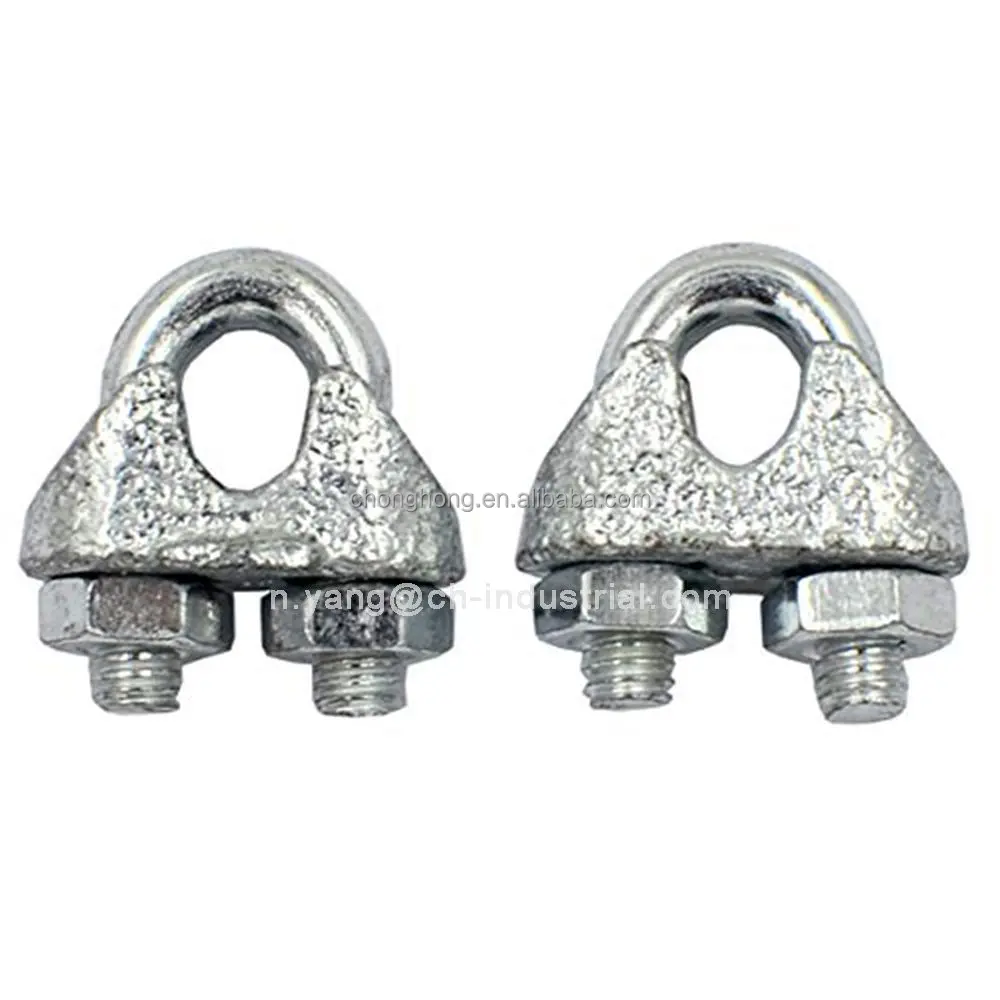 3/32 inch to 1/8 inch Zinc Plated Cable Clamp Galvanized Wire Rope Cable Clip Clamp for Uncoated Wire Rope