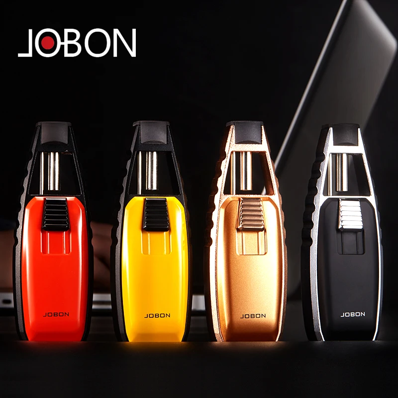 Металлическая зажигалка для сигарет JOBON с логотипом на заказ оптовая продажа Бутановая струйная газовая