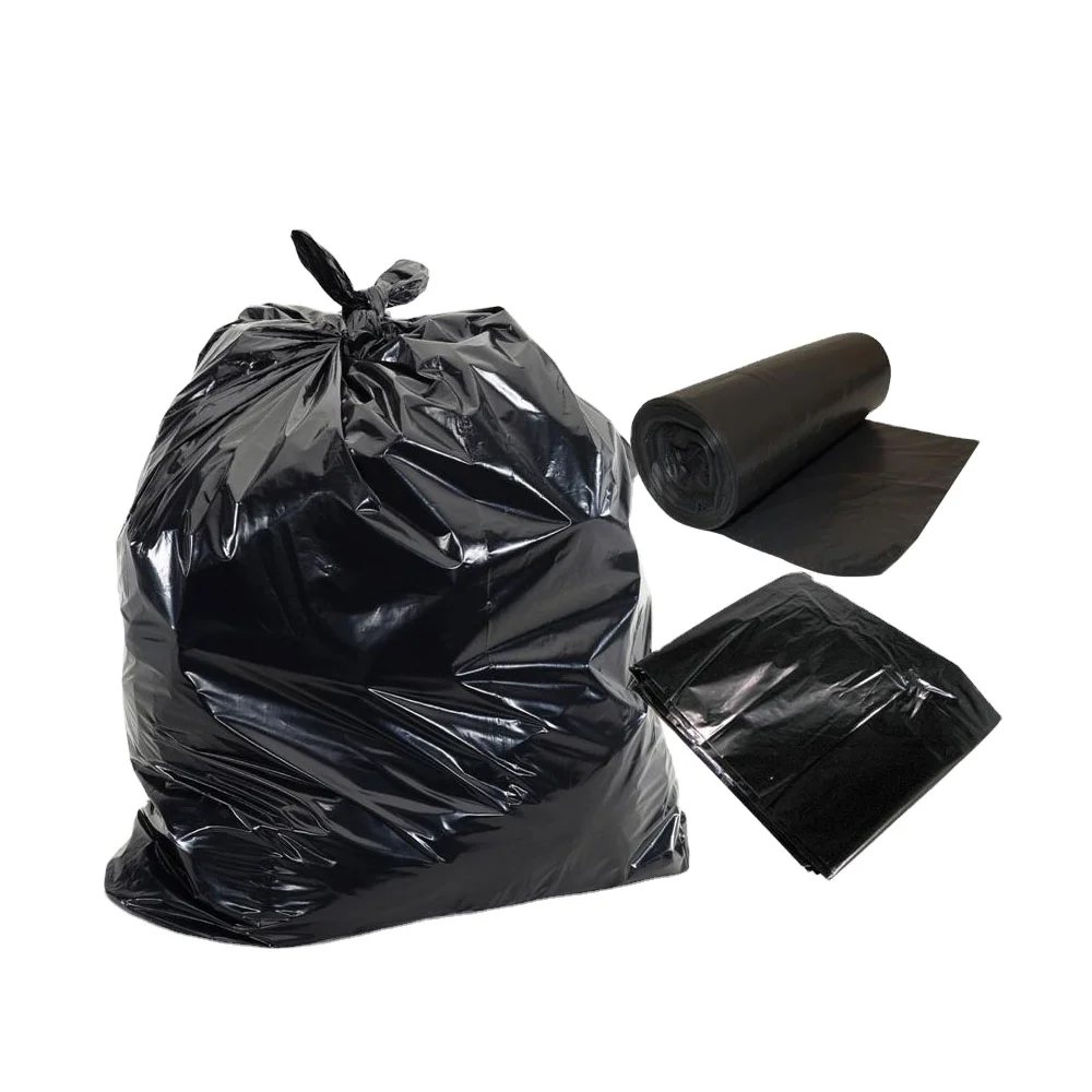 Garbage Bag Recycled Plastic Trash bag Logo Printing Kitchen Office  HDPE Black White Green Blue