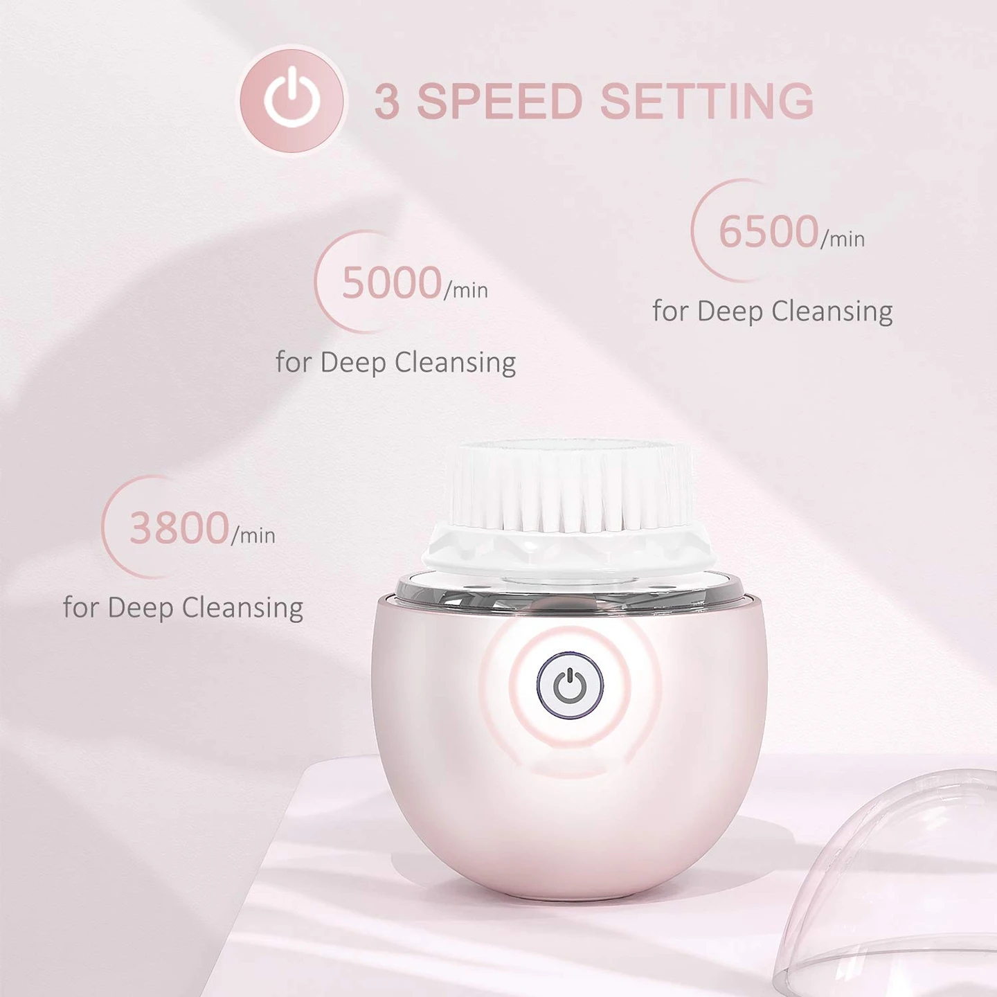 2022 New beauty product mini electric sonic silicone waterproof  vibrating facial cleansing brush