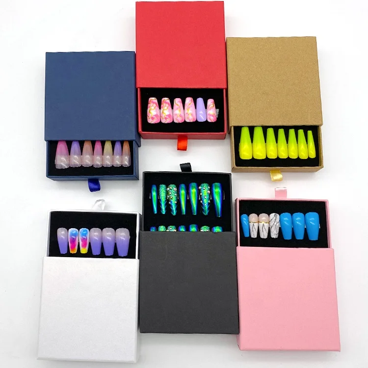 
Tstory 2021 Trendy Home Applied Rhinestone Long Press On Coffin Nails With Designs Artificial Fingernails 