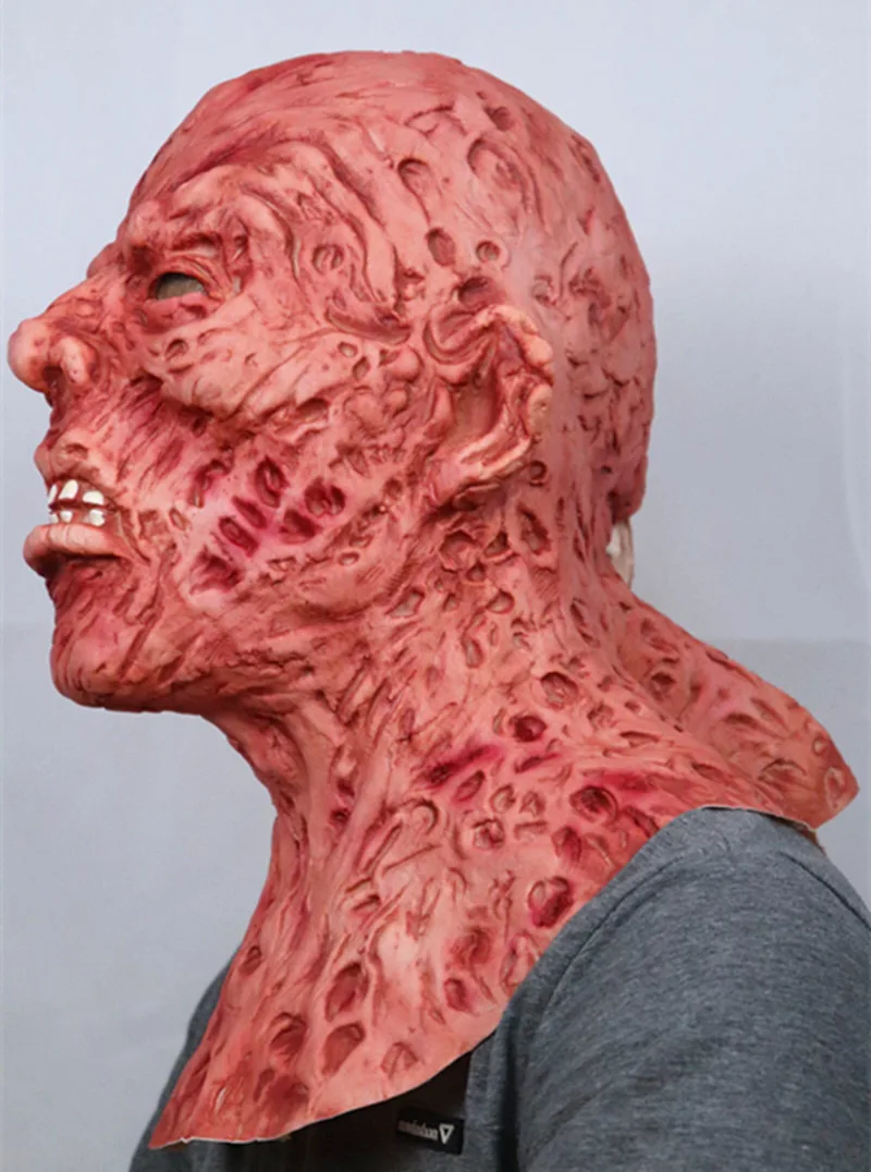 iStapromo Gifts Realistic Adult Party Costume Horror Mask Deluxe Freddy Krueger Mask Scary Dance Carnival Cosplay Zombie Mask