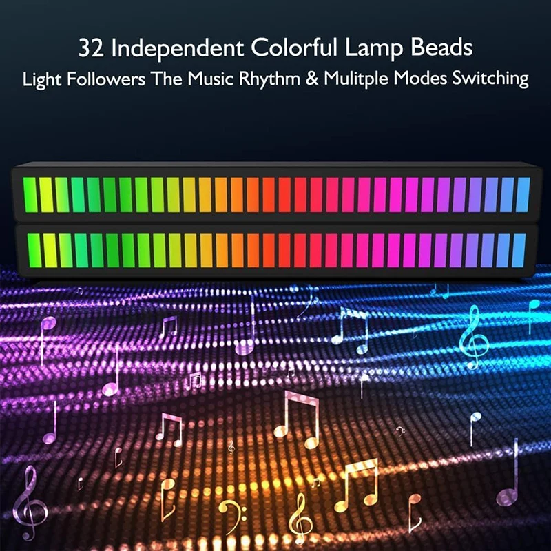Hot Sale Smart Rgb Voice Control Led Strip Sound Level Indicator Music Spectrum Pickup Rhythm Lights