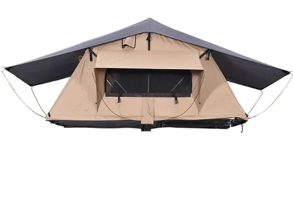 All-Season Rooftop Tent with Built-In Mattress and Rainfly for Camping in Any Weather