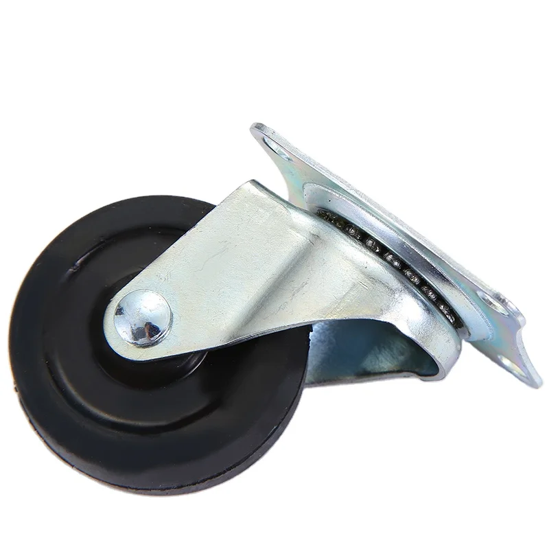1.5 inch flat Universal wheel refrigerator caster rubber furniture caster wheel