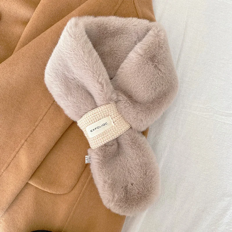 Amazon Hugely Popular Beautiful Wonderful Scarf Fur Scarf Faux Rabbit Fur Scarves Winter For Women