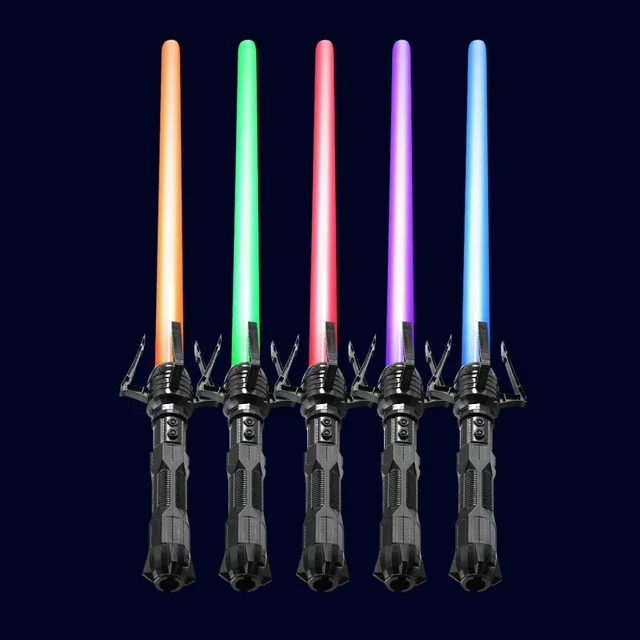 Kids Telescopic Extendable Collapsable Glowing Toys Swords Wholesale Lightsaber, Light Up Toys Led Flashing Swords, Light Saber