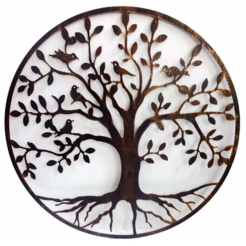 Laser cutting metal art works animal and tree plants Metal hand crafts