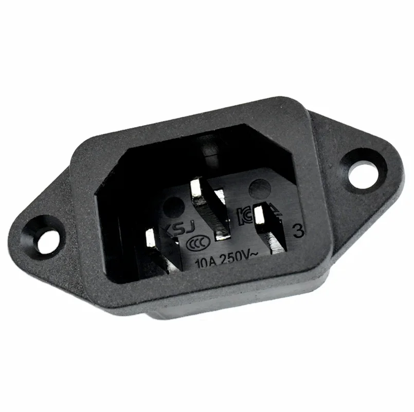 JXSJ CCC TUV CUL KC CE 10A 250V C14 AC-Power Socket ~ DB-14 / LH-14 Connector