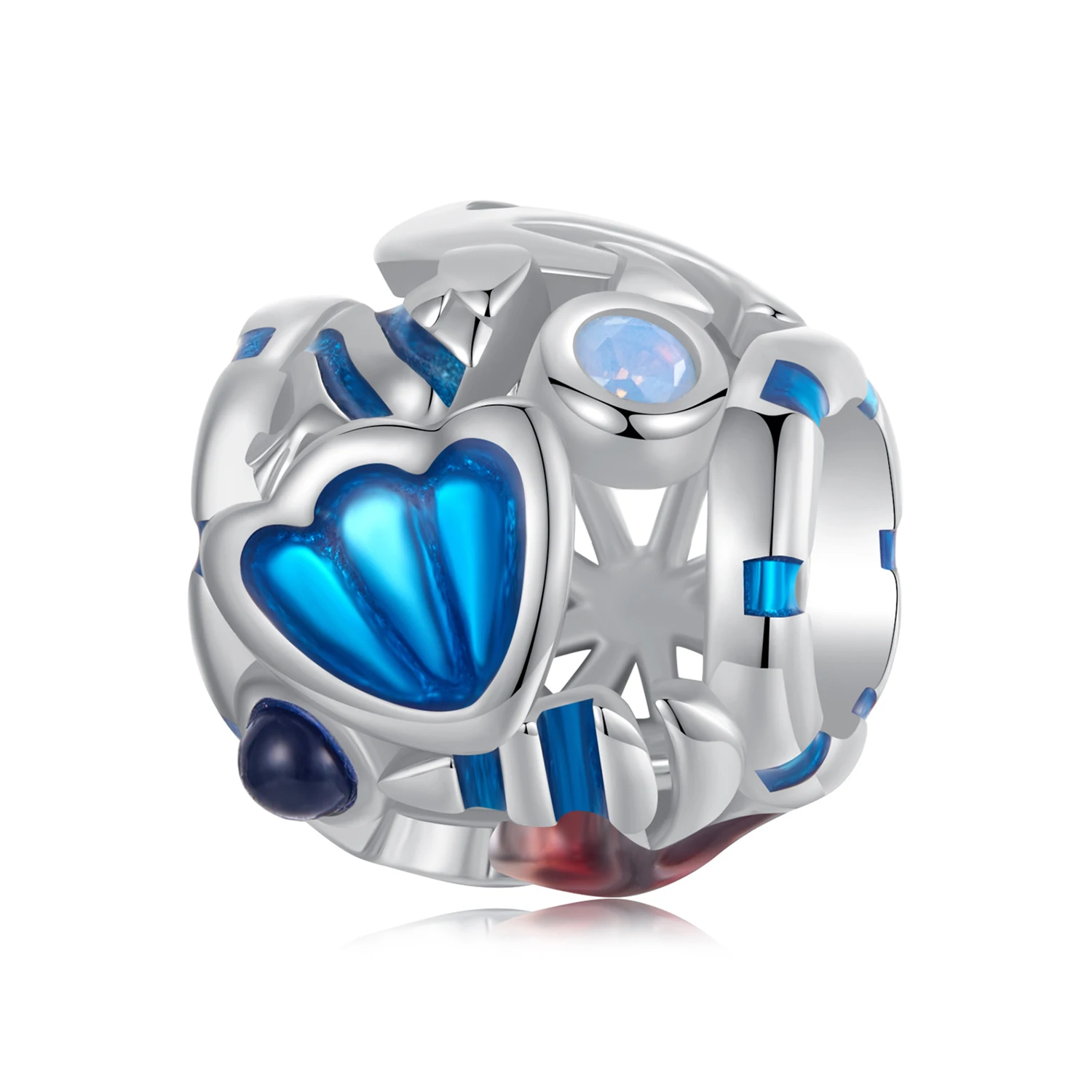 Silver Nano Opal Stone Spinel Plated White Gold Fashion Jewelry Pendants Charms SCC2982 Ocean World Luxury Bling Charms