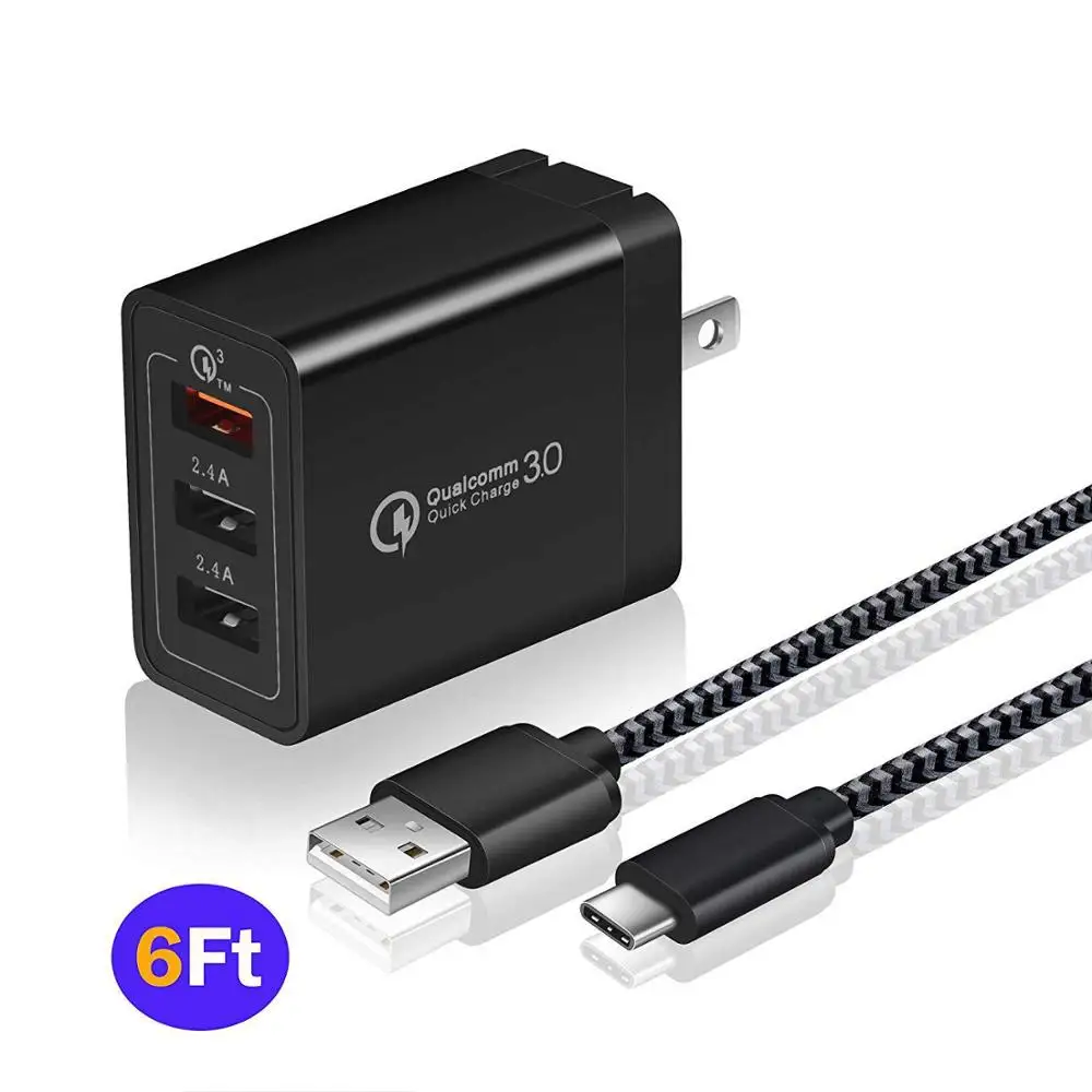 Hot sale Original Factory Quality Universal QC3.0 Fast Charging USB travelling Charger With 3 Ports EU US Plug wall Charger
