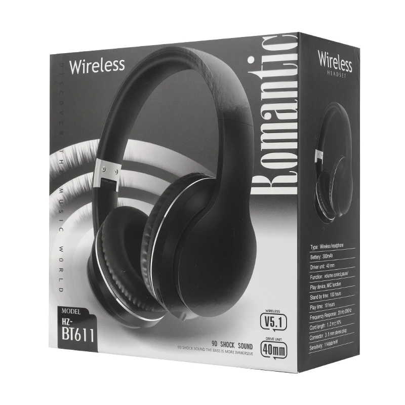 Somostel Headphone,Romantico auriculares inalambricos BT Gradient Earphone para telefono movil/Tablets/Ordenado