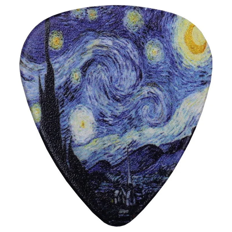 low moq high quality cheapest celluloid guitar pick standard shape with guitar tuner capos 0.46mm 0.71mm