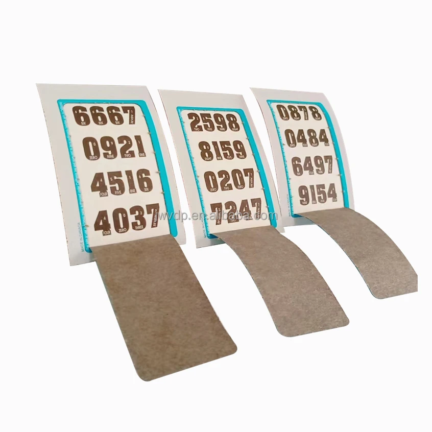 Customizable Printing Cards Lottery Game Pull Tab Lottery Tickets