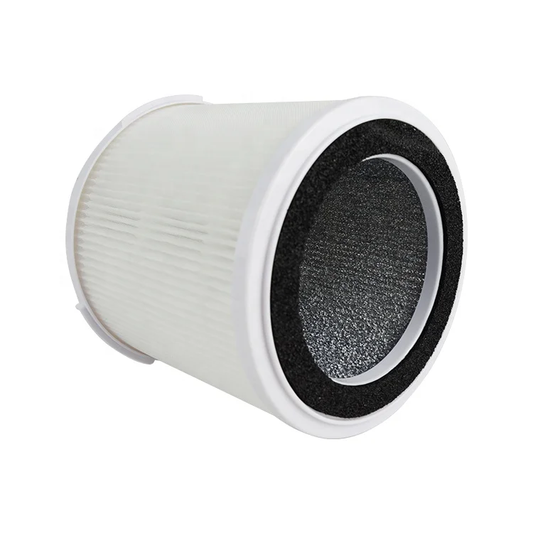 
2 in 1 composite filter pp carbon 0.3 micron photocatalyst cylindrical pleated hepa air filters cartridge 