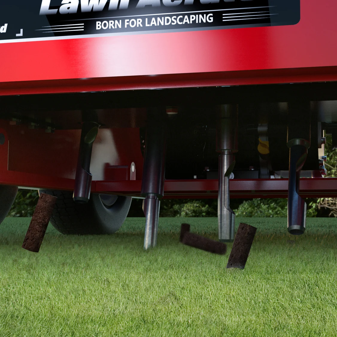 Working Efficiency 2500 Square Meter / Hour Lawn Perforator Hole Punching Machine Tennis Court Lawn Coring Aerator