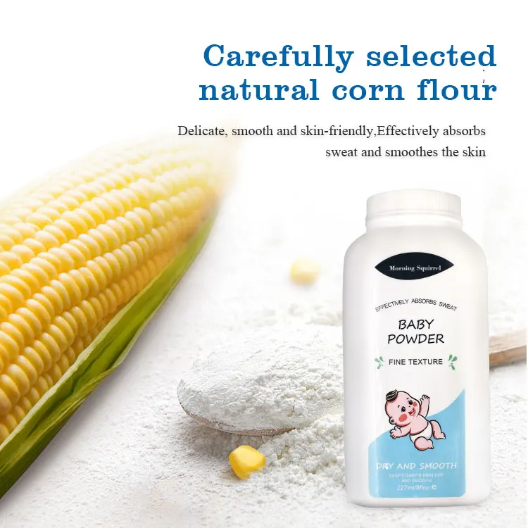 Private Label Cornstarch Baby Powder Talc Free Powder Gentle Fresh Milk Baby Talcum For Baby Eczema