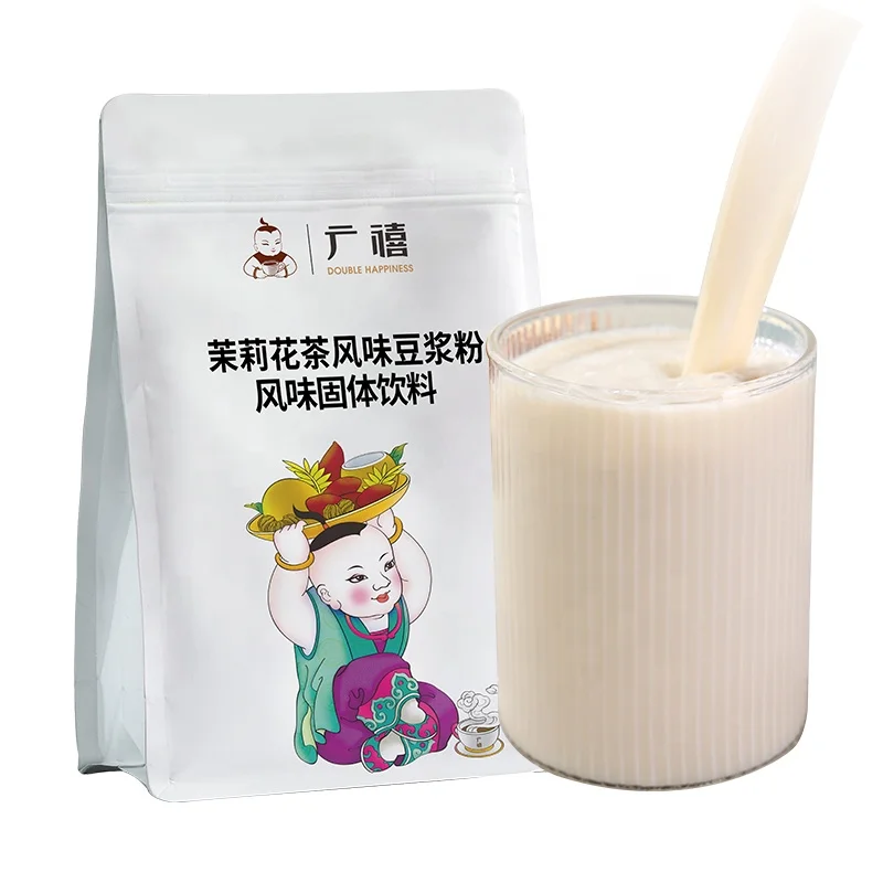1kg Instant Drink Natural Jasmine Tea Flavor SoyBean Milk Powder for Breakfast Bubble Tea Ingredients Bag Packaging