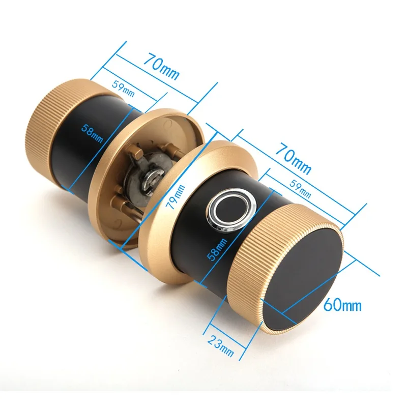 Digital wifi fingerprint smart outdoor biometric electronic door knob smartlock smart key ttlock ble app control lock