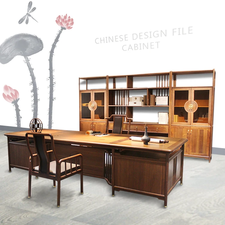2020 New design Chinese large wooden filing cabinet solid wood display cabinet office