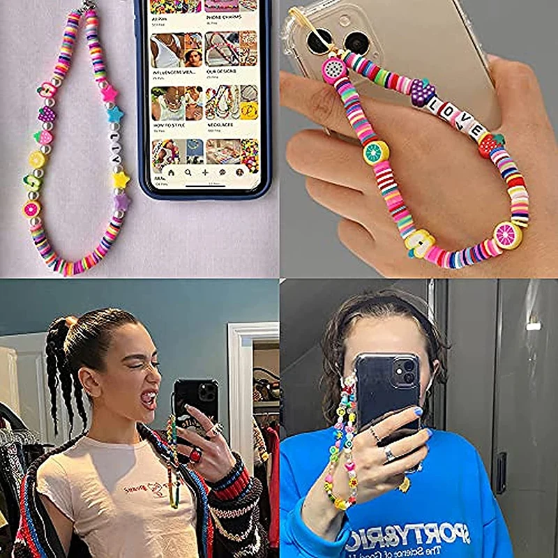 Factory Wholesale Custom Acrylic DIY Letter Beads Flat Round Polymer Clay Beads for Jewelry Bracelets Making