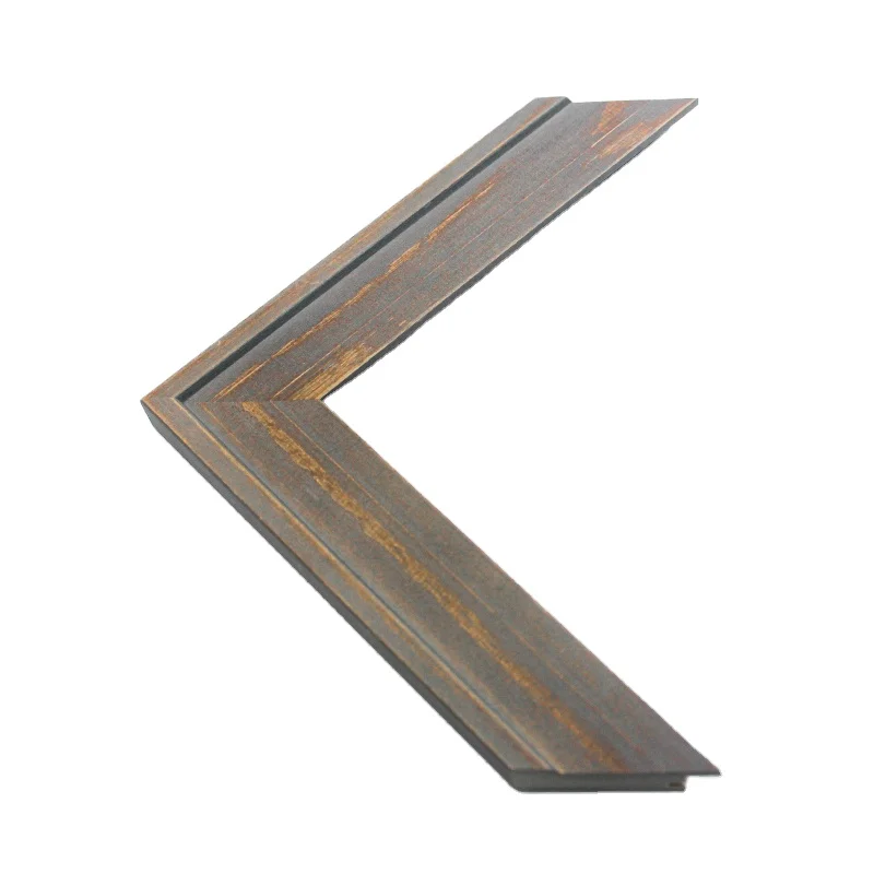 Factory Wholesale Distressed Wood Moulding Rustic Solid Wooden Decorative Picture Photo Frame Moulding