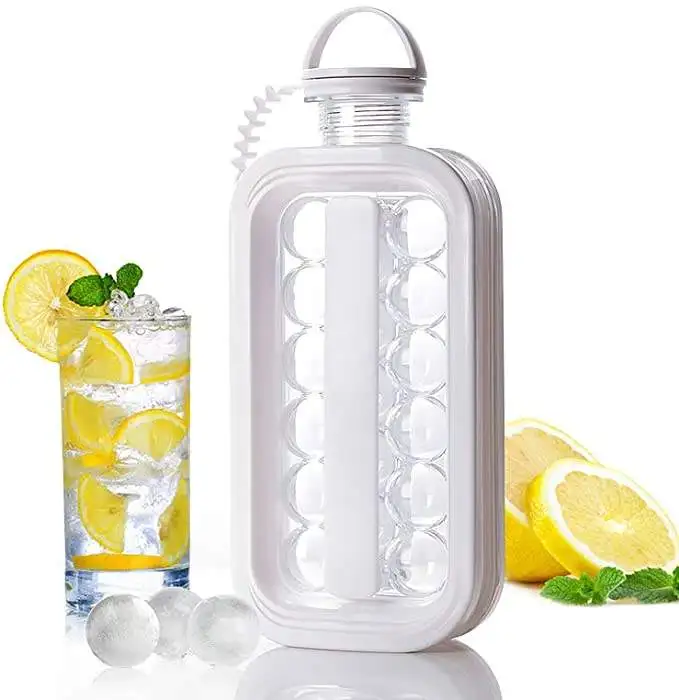 Home Kitchen 17 Cells 2 In 1 Reusable Crystal Clear Macallan Ice Ball Mold Round Icecube Tray Portable Ice Ball Maker Bottle