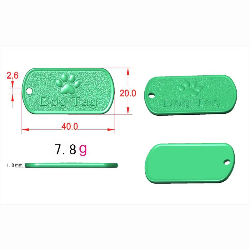 metal crafts wholesale dog tags sublimation metal blank pet id tags customization metal badge tag strong polished edge