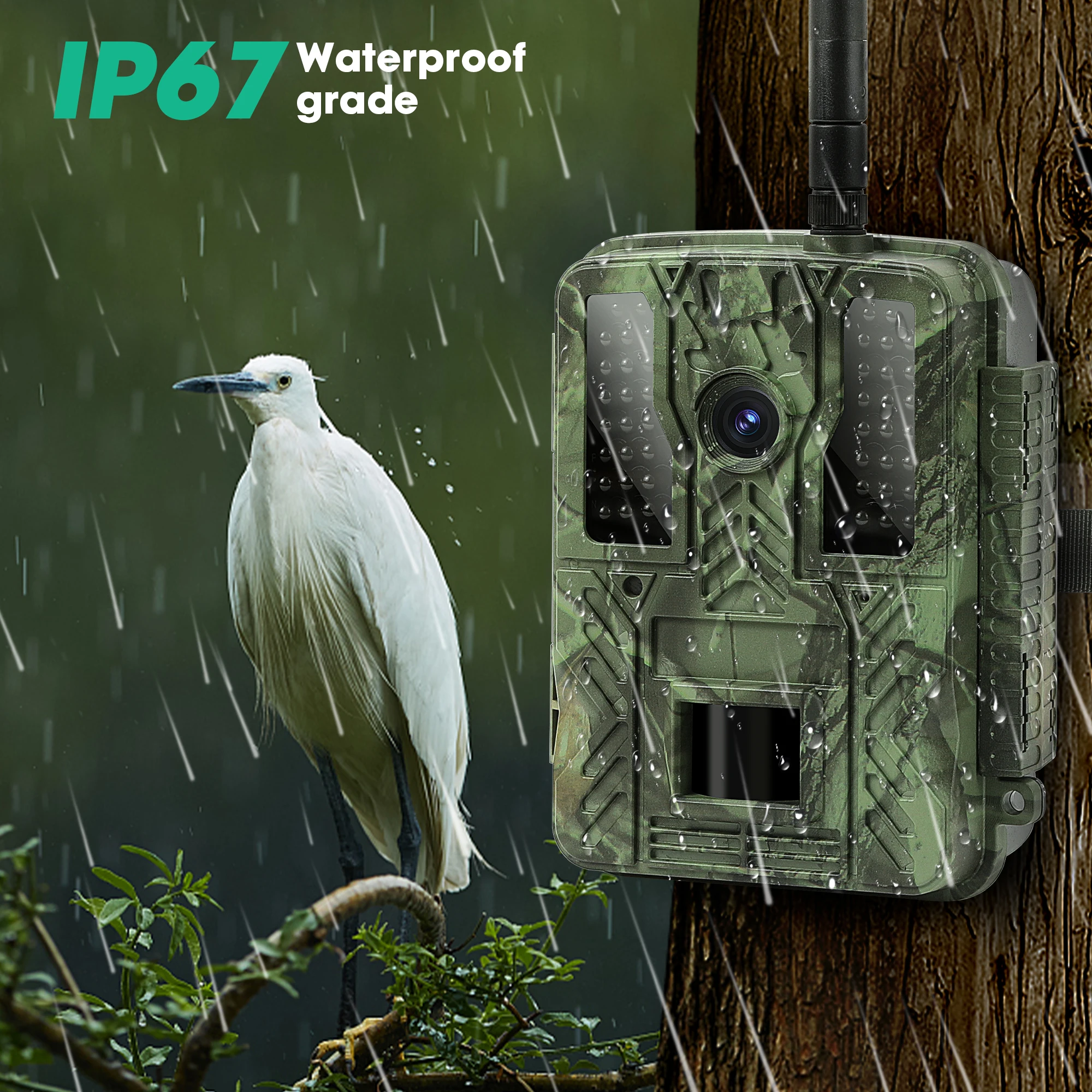 4K 36MP WiFi APP Live View Night Vision Hunting Trail Camera Home Surveillance Camera