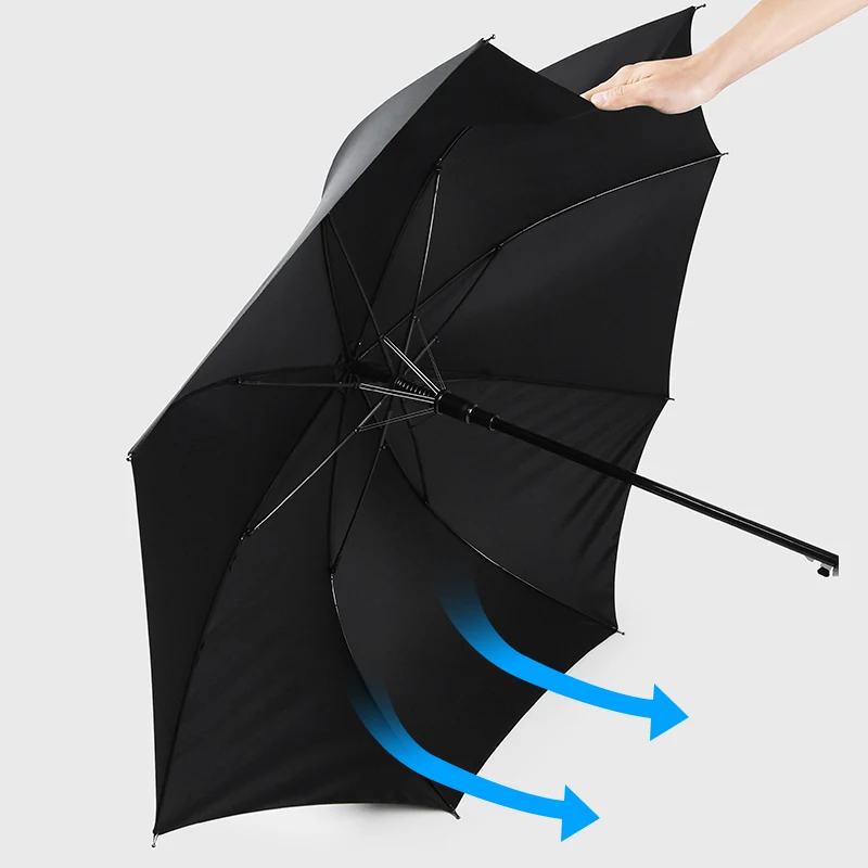 Guangong manufacturers high quality wind resistant burgundy navy blue black umbrella with shoulder strap cover for rain and sun