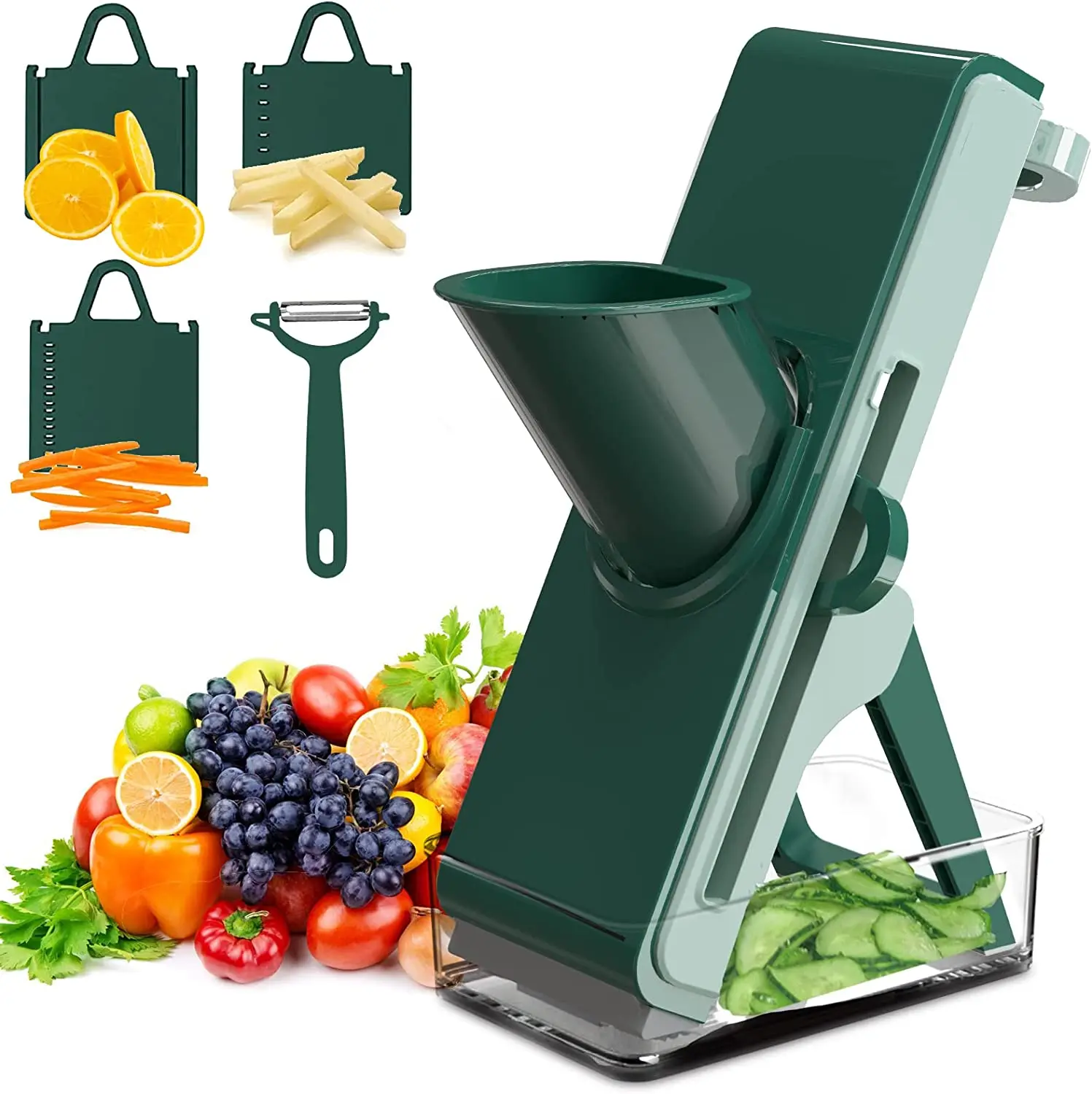 Once For All Vegetable Slicer Manual Adjustable Mandoline Slicer Dicer Julinner With Stainless Steel Blade Vegetable Cutter