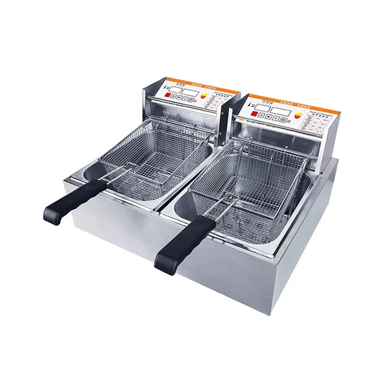 Электрическая фритюрница из нержавеющей стали, 12 л