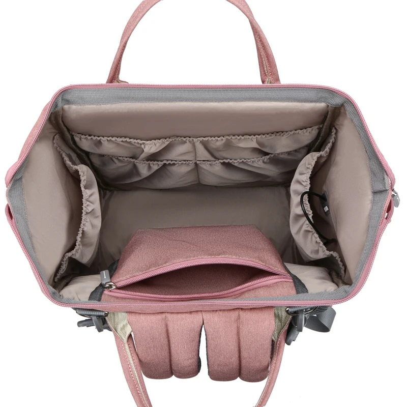 Factory Direct Sales 3 In 1 Newborn Luxury Portable Baby Crib Mother Bed Nappy Bag Usb Diaper Bag Backpack With Changing Station