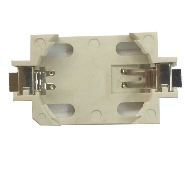 White Surface Mount SMD CR2032 Cell Button Battery Holder