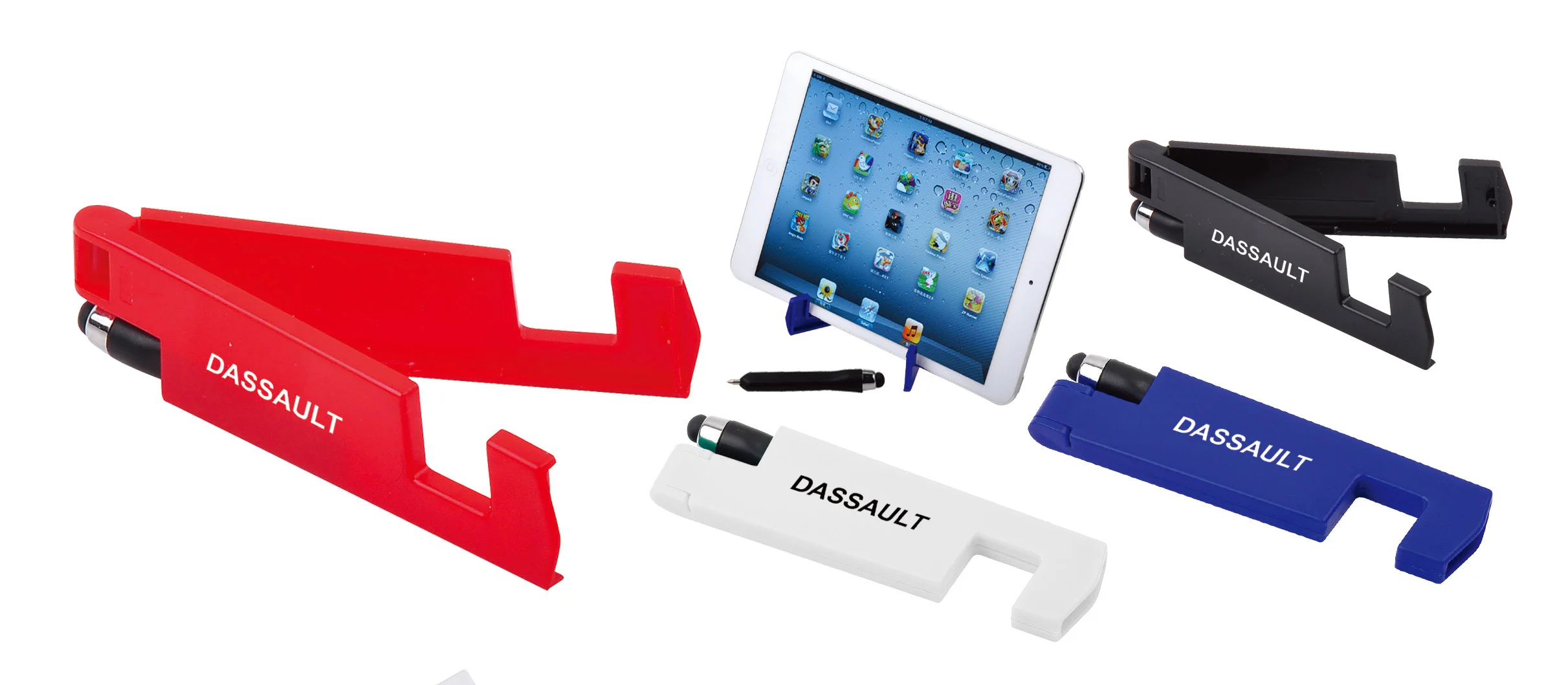 desktop mobile cell phone holder desktop hand ring logo printed with stylus pen YC837