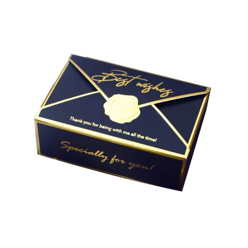 Custom Luxury European Creative Candy Envelope Gift Box Wedding Party Favors Chocolate Paper Gift Packing Cardboard Box