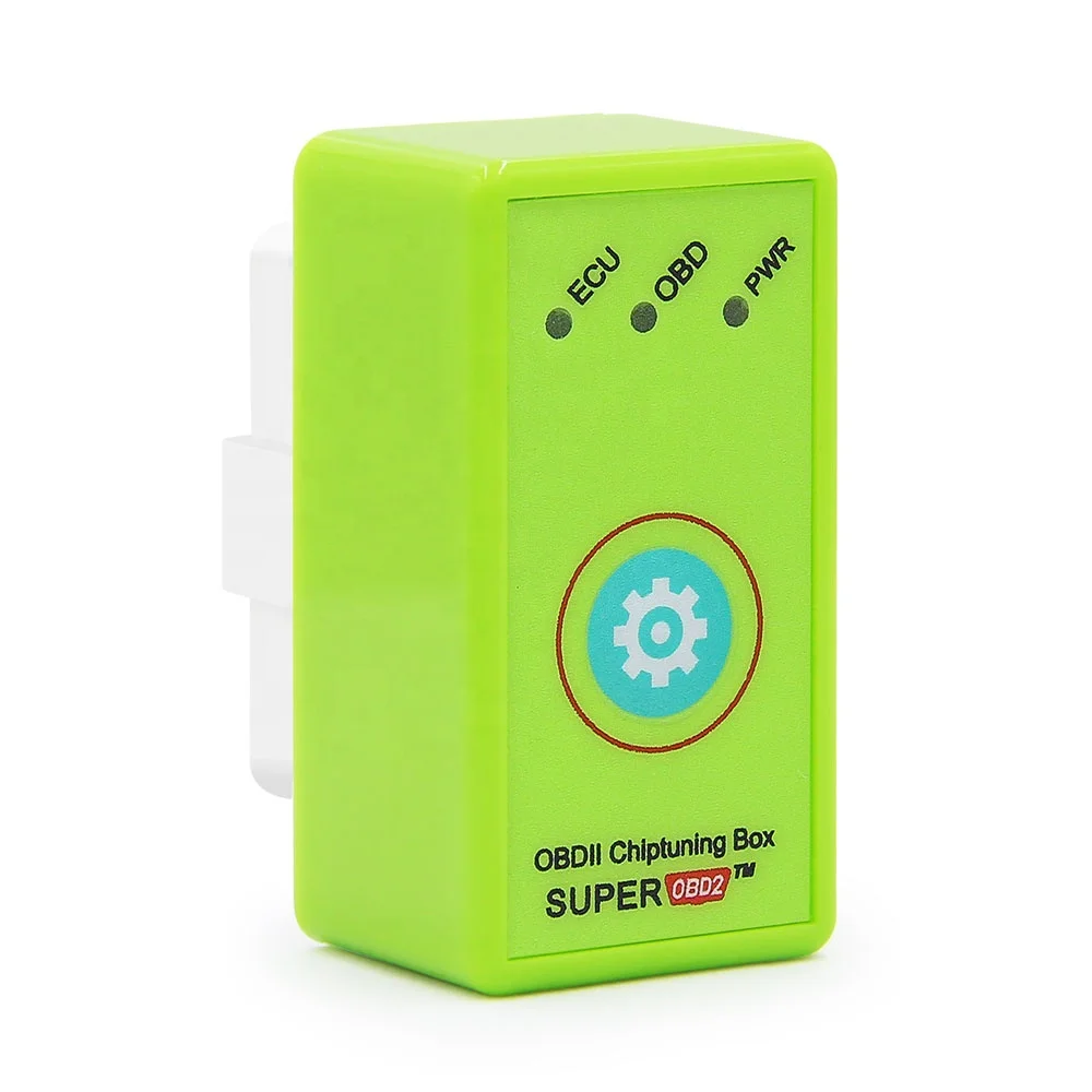 Green Color SuperOBD2 ECOOBD2 Economy Chip Tuning Box Fuels Saving for Petrol Cars